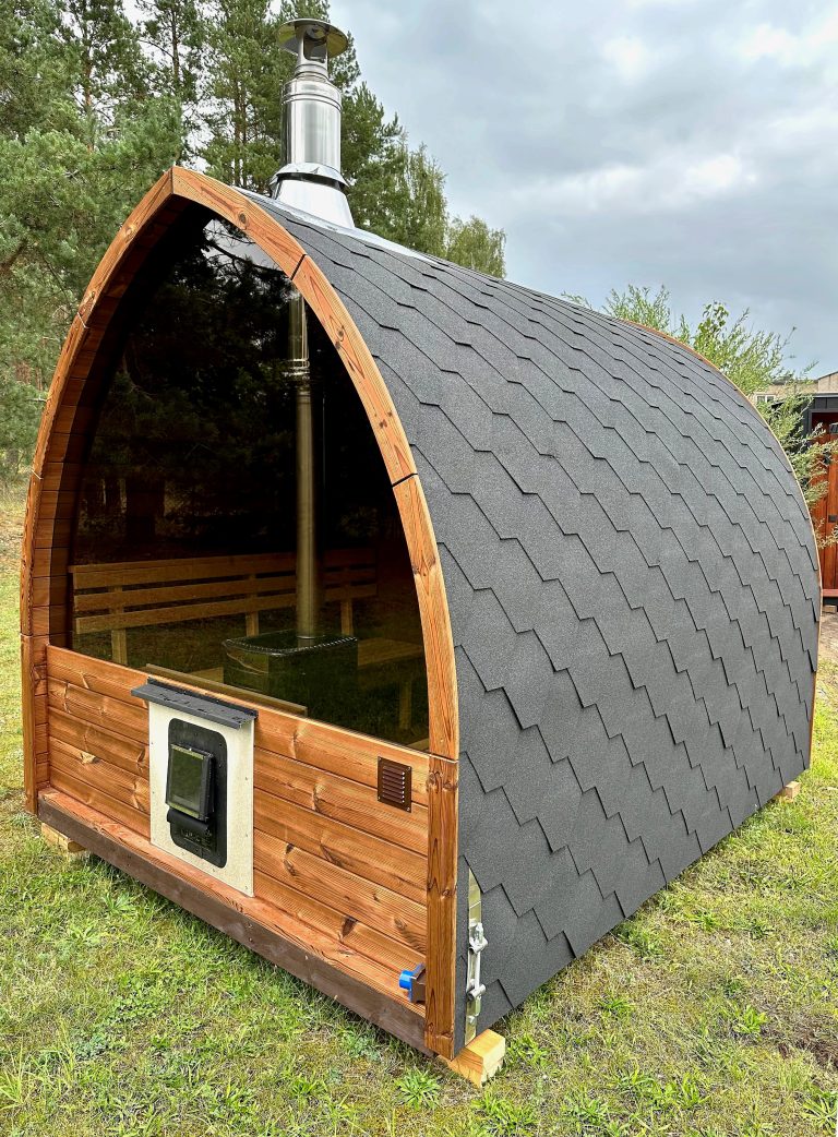 igloo sauna panoramic window