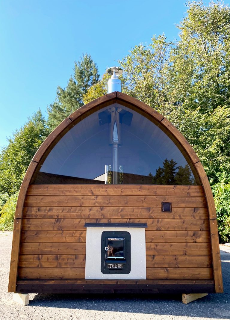 igloo sauna with outside heater